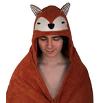 WACi Plush Hooded Towel- Fox