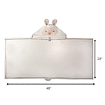 WACi Plush Hooded Towel- Lamb